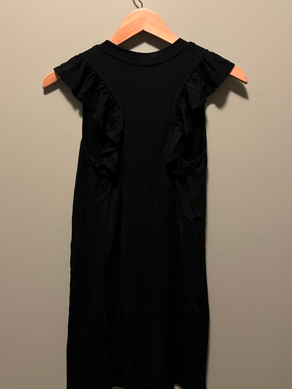 Gibson‎ Black Short Ruffle Sleeve Tunic - Picture 4 of 4